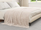 Throw Blankets 6 pcs Beige 200 x 150 cm Fleece 42016866