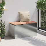 Garden Bench Silver 80 x 40 x43 cm Galvanised steel 874903