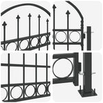 Fence Gate Grey 102 x 200 cm Steel 42008887