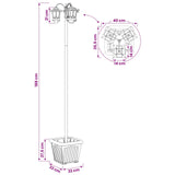 3-Head Lamp Post with Planter Black 32 x 32 x 188 cm 42042696
