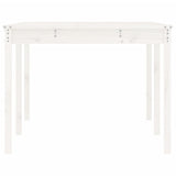 Garden Table White 203.5x100x76 cm Solid Wood Pine 823984