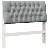 Upholstered Headboard Light Grey 100 cm Solid Pine Wood 879358