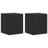Wall-Mounted Bedside Cabinet 2 pcs Black 33 x 34.5 x 40 cm 898468