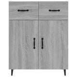 Sideboard Grey Sonoma 69.5x34x90 cm Engineered Wood 817361