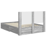 Bed Frame with Storage and Headboard Grey Sonoma 3414130