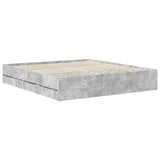Bed Frame with Drawer Concrete Grey 180 x 200 cm Engineer Wood 3413390