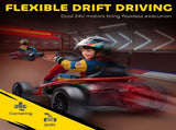 24V Electric Go Kart for Kids, Drift Ride-On Racing Go Kart with 2 Speeds, for Boys Girls Aged 8-12 T3398P348399