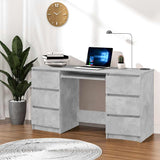 Writing Desk Concrete Grey 140x50x77 cm Engineered Wood 800814