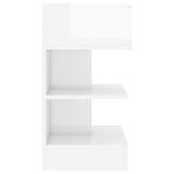 808660 Bedside Cabinet High Gloss White 40x35x65 cm Engineered Wood