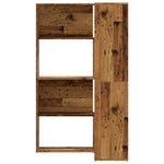 Corner Bookcase 4-Tier Old Wood 85x85x140 cm Engineered Wood 3307817