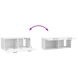 Wall-Mounted TV Cabinet High Gloss White 78.5 x 31 x 30 cm 898719