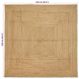 Area Rugs Natural 240 x 240 cm Jute 42010400