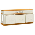 Storage Bench Solid Paulownia Wood 100 cm 240803