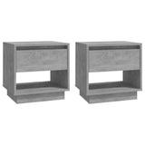 Bedside Cabinets 2 pcs Concrete Grey 45x34x44 cm Engineered Wood 809521