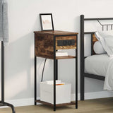 Bedside Cabinet Smoked Oak 41 x 28 x 76 cm Engineered Wood 859577