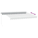 Manual Retractable Awning Anthracite&White 350x250 cm 3216036