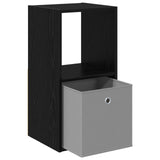 Bedside Table 2 pcs Black Oak 35 x 32 x 68.5 cm Engineered Wood 8000631