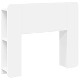 Headboard Cabinet with Storage White Engineered Wood 8001183