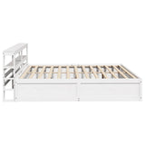 Bed Frame with Headboard White 200x200 cm Solid Wood Pine 3306331