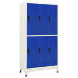 Locker Cabinet Grey and Blue 90x45x180 cm Steel 339802