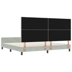 ZNTS Bed Frame Light Grey 200x200 cm Velvet 3345029