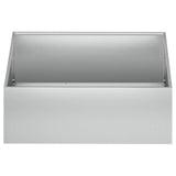 Garden Planter 2 pcs Silver 60 x 60 x 20 cm Galvanised Steel 8005005