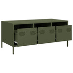 ZNTS Coffee Table Olive Green 101.5x50x43.5 cm Cold-rolled Steel 851272