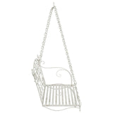 Swing Bench Steel 105.5 x 61 x 56 cm Antique White 42038697