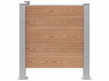 Garbage Bin Fence Brown 85 x 85 x 115 cm Aluminium and WPC 42039183