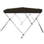 ZNTS 3-bow Bimini Top Black 182x184x136 cm 94804