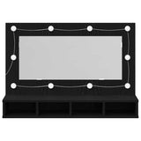 Mirror Cabinet Black Oak 90 x 31.5 x 62 cm Engineered Wood 862781