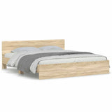 Bed Frame Sonoma oak Engineered wood, Plywood Double Durable 3207471