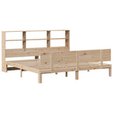 Bookcase Bed without Mattress 180x200 cm Super King Solid Wood Pine 3322672