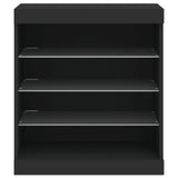 Sideboard with LED Lights Black 60.5x37x67 cm 836694