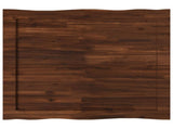 Live Edge Table Top 90 x 80 x 3.5 cm Rectangular Dark Brown 938638