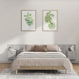 Bed Headboard with Cabinets Grey Sonoma Engineered Wood 3115762