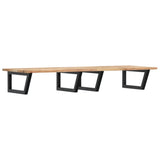 Basin Shelf Wall Mounted Steel and Solid Wood Acacia 3302791
