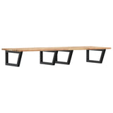 Basin Shelf Wall Mounted Steel and Solid Wood Acacia 3302795