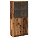 Highboard with Doors Old Wood 68x37x142 cm Engineered Wood 3318722