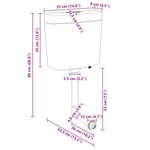 Toilet Cistern with Bottom Water Inlet 3/6 L Black 148012