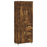 Highboard Smoked Oak 69.5x34x180 cm Engineered Wood 3199798