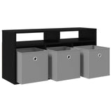 Lowboard with Drawer Black Oak 87 x 27.5 x 43 cm 8000581