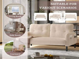 GOMYWAY corduroy fabric, comfortable monochrome double sofa, suitable for living rooms and bedrooms W2678P422254