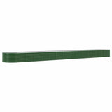 Garden Raised Bed Galvanised Steel 620x80x36 cm Green 318943