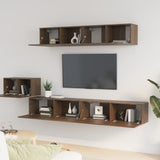 ZNTS 5 Piece TV Cabinet Set Brown Oak Engineered Wood 3114437