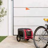 Pet Bike Trailer Red and Grey Oxford Fabric and Iron 93824