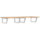 ZNTS Basin Shelf Wall Mounted Steel and Solid Wood Acacia 3302790