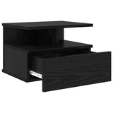 Floating Nightstand with Drawer 2 pcs Black Oak 40 x 31 x 28 cm 871757