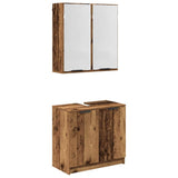 Bathroom Cabinet Set 2 pcs Old Wood Engineered Wood 3415679