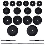 Weight Bench with Weight Rack, Barbell and Dumbbell Set 60.5kg 275363